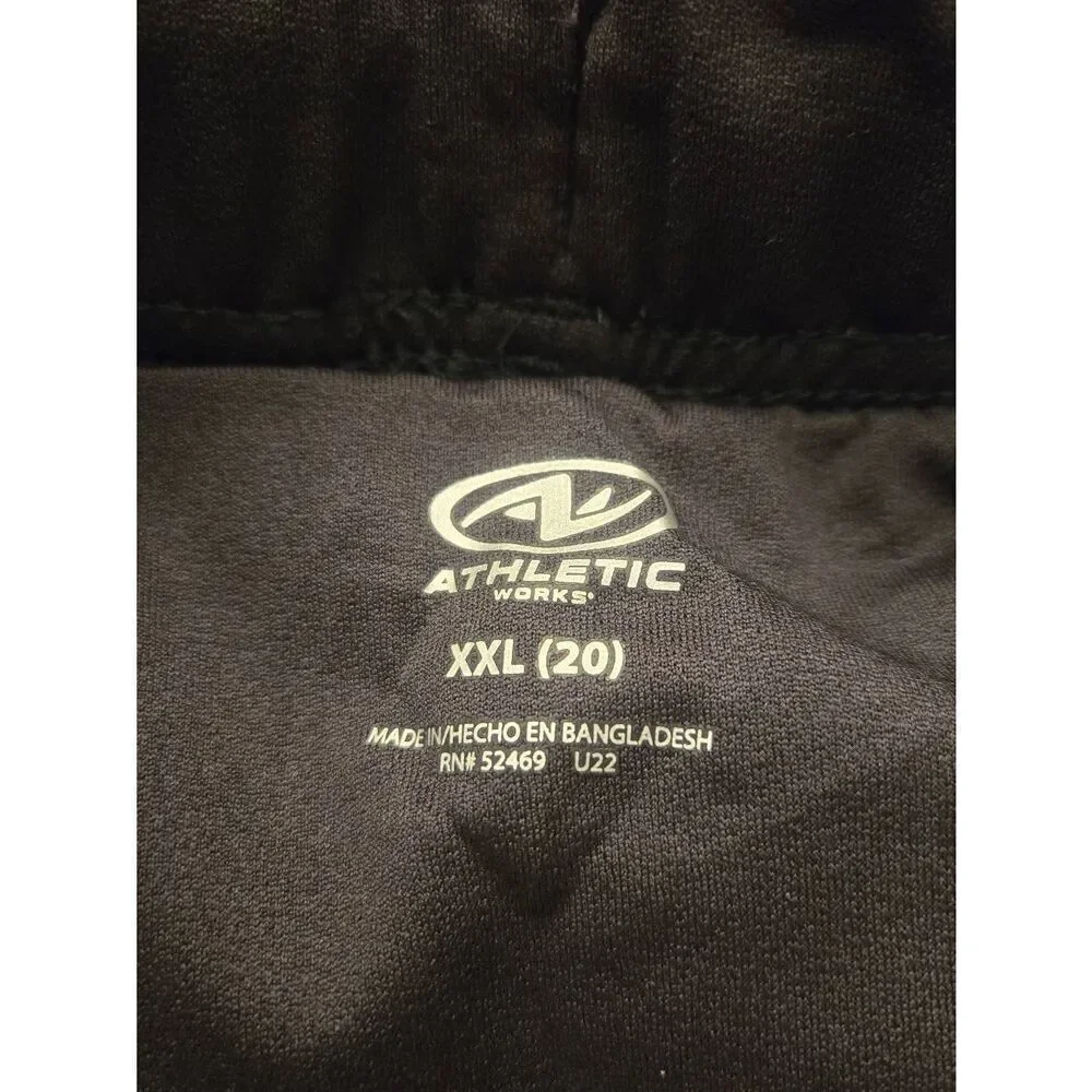 Athletic Works Women's PLUS Size 20 Black DriWorks Moisture Wicking Shorts